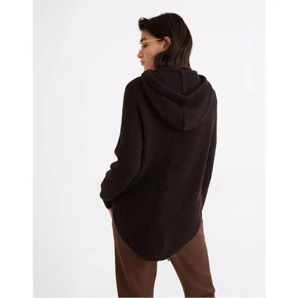 Madewell Wilmington Alpaca Wool Blend Hoodie Sweater in Heather Raisin - Picture 4 of 13